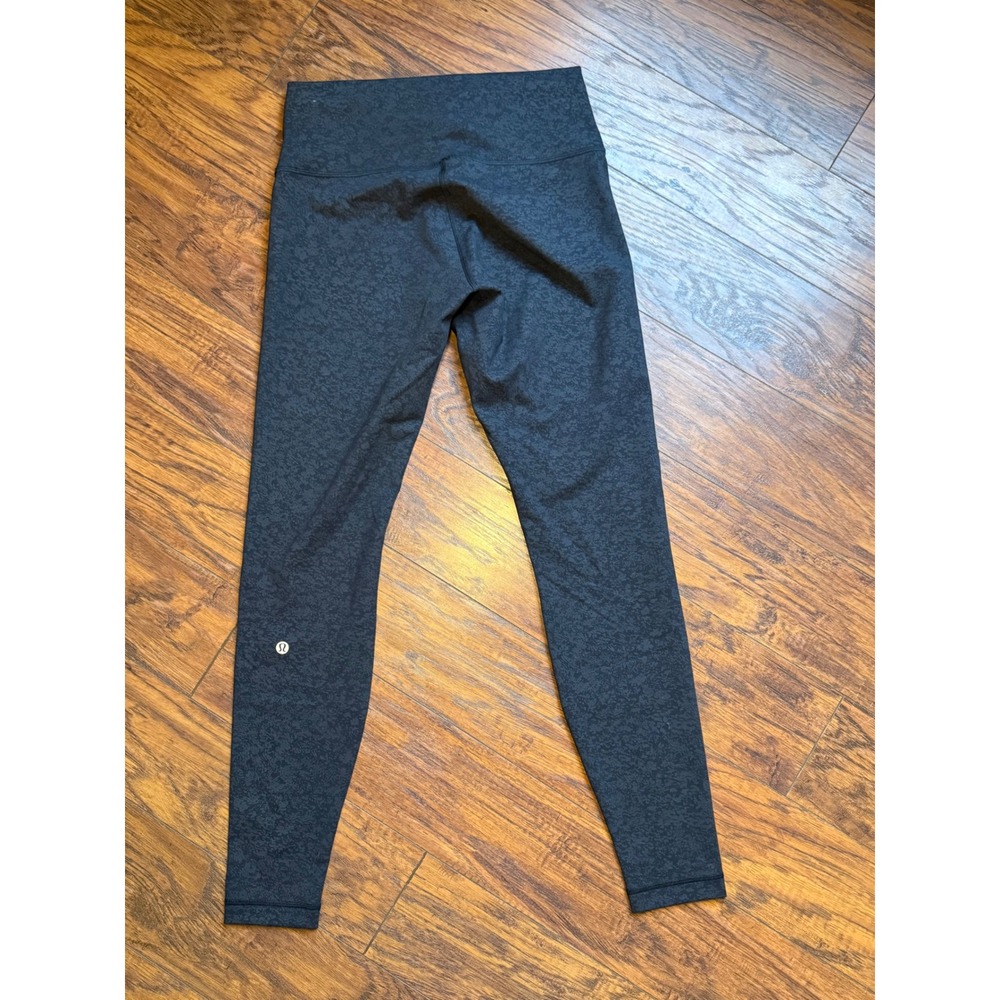 Lululemon Wunder Under High-Rise Tight 28 Dark Grey Patterned Leggings Size 10 - Picture 4 of 5